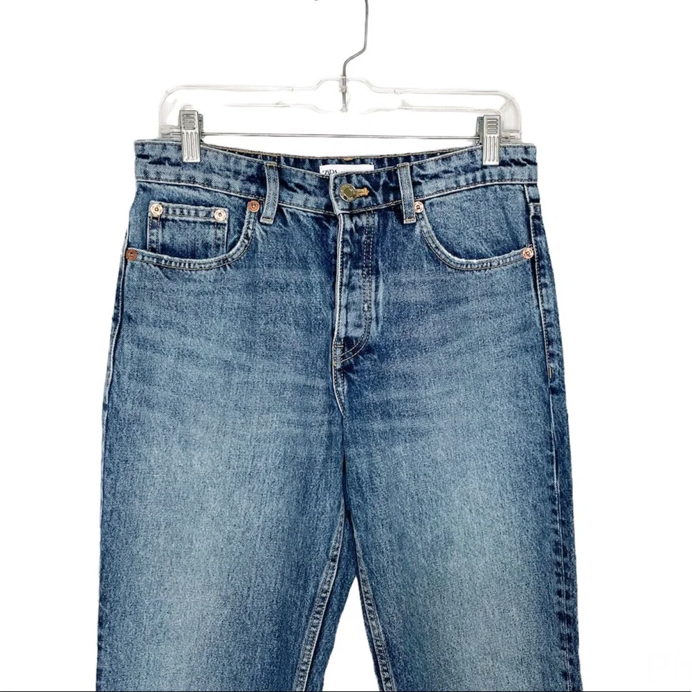 Zara Straight Leg Full Length Jeans - Picture 4 of 9